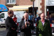 Vor der Durchfahrt des Münsterland-Giro mit Tour-Chef Prudhomme und OB Lewe
